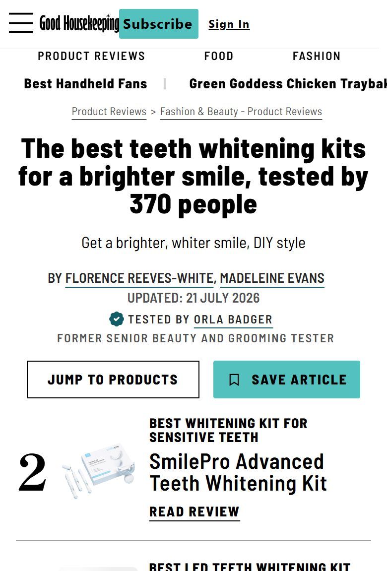 Good Housekeeping: The best teeth whitening kits for a brighter smile, tested by 370 people